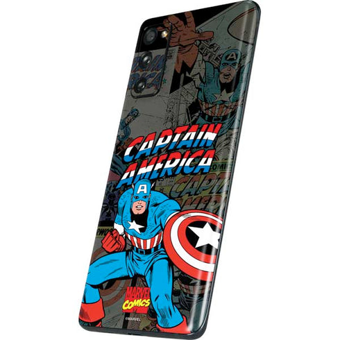 Marvel Classic Comics Captain America Vintage Galaxy S20 Fan Edition Skin
